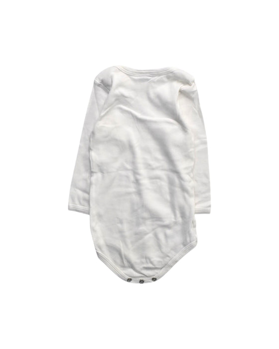 A White Long Sleeve Bodysuits from Petit Bateau in size 12-18M for boy. (Back View)