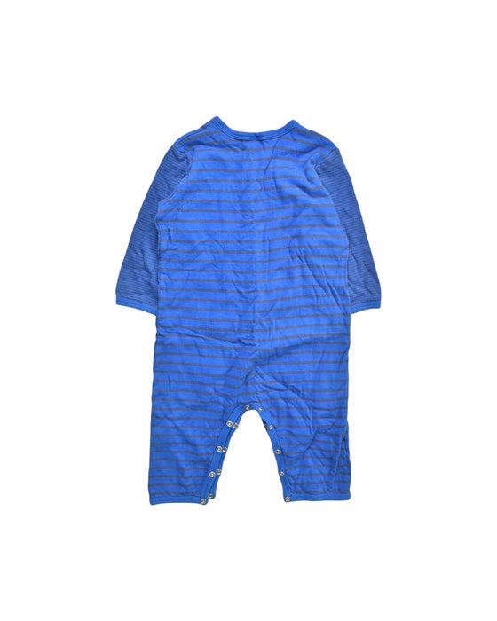 A Blue Long Sleeve Rompers from Petit Bateau in size 18-24M for boy. (Back View)