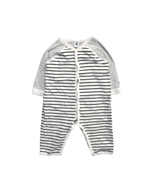 A Black Long Sleeve Rompers from Petit Bateau in size 18-24M for boy. (Front View)