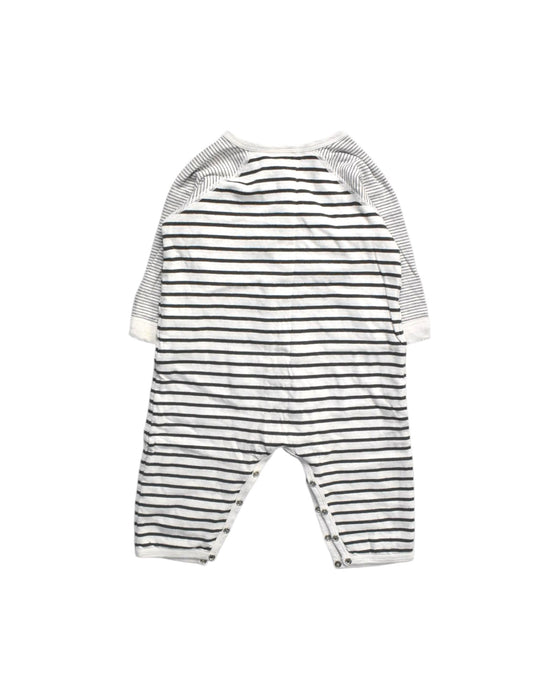 A Black Long Sleeve Rompers from Petit Bateau in size 18-24M for boy. (Back View)