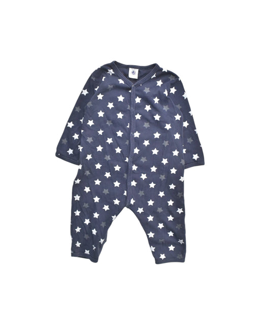 A Navy Onesies from Petit Bateau in size 18-24M for boy. (Front View)