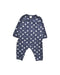 A Navy Onesies from Petit Bateau in size 18-24M for boy. (Front View)