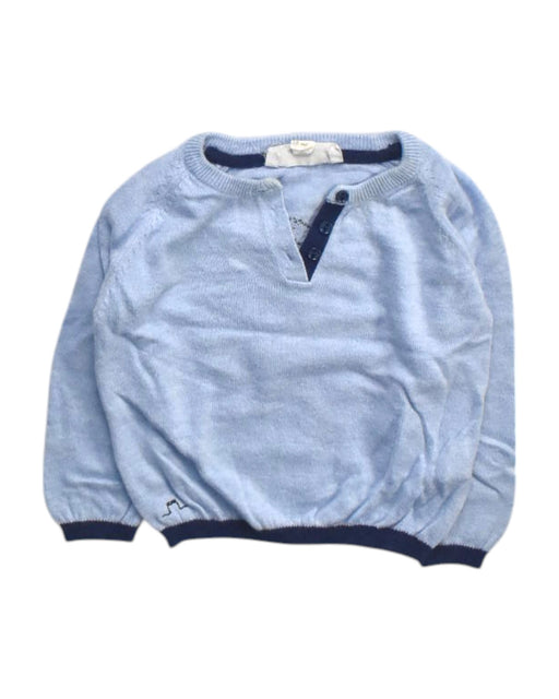 A Blue Long Sleeve Tops from Chateau de Sable in size 18-24M for boy. (Front View)