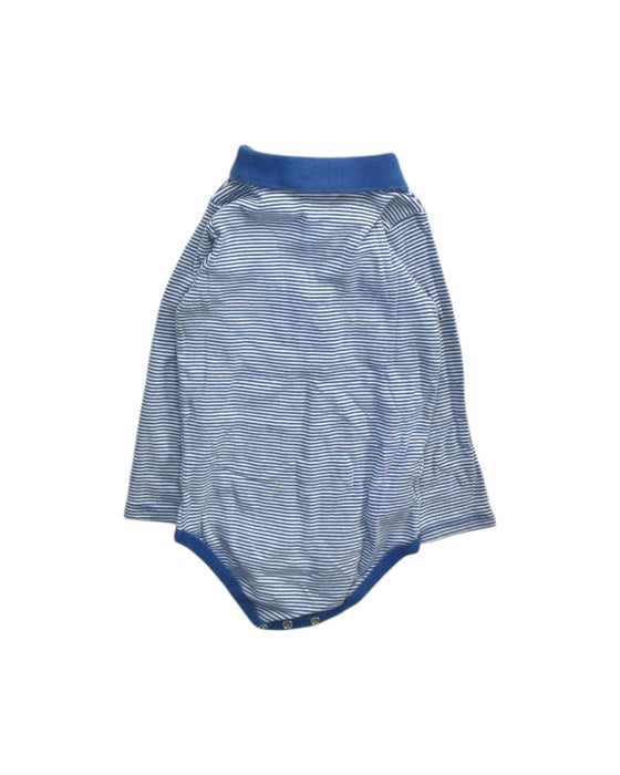 A Blue Long Sleeve Bodysuits from Petit Bateau in size 18-24M for boy. (Back View)