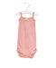A Pink Sleeveless Bodysuits from Nature Baby in size 6-12M for girl. (Front View)