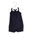 A Navy Sleeveless Rompers from Nature Baby in size 3-6M for girl. (Front View)