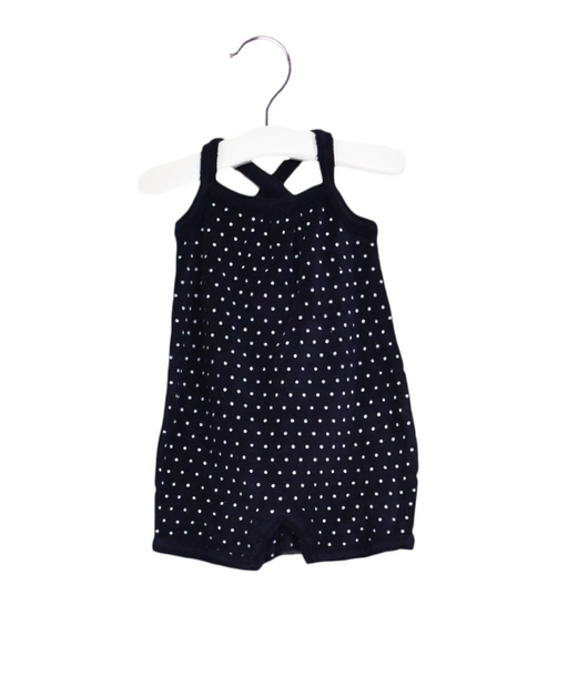 A Navy Sleeveless Rompers from Nature Baby in size 3-6M for girl. (Front View)