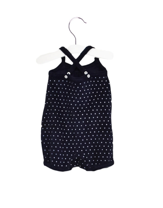 A Navy Sleeveless Rompers from Nature Baby in size 3-6M for girl. (Back View)