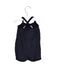 A Navy Sleeveless Rompers from Nature Baby in size 3-6M for girl. (Back View)
