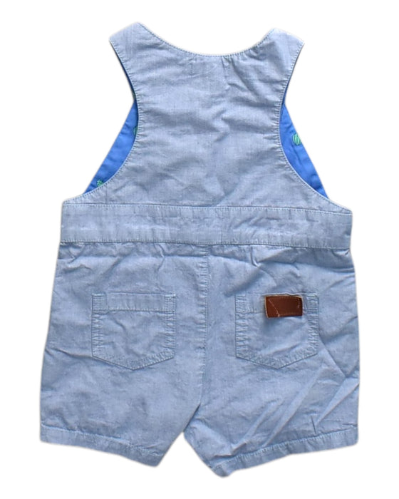 A Blue Overall Shorts from Purebaby in size 6-12M for neutral. (Back View)