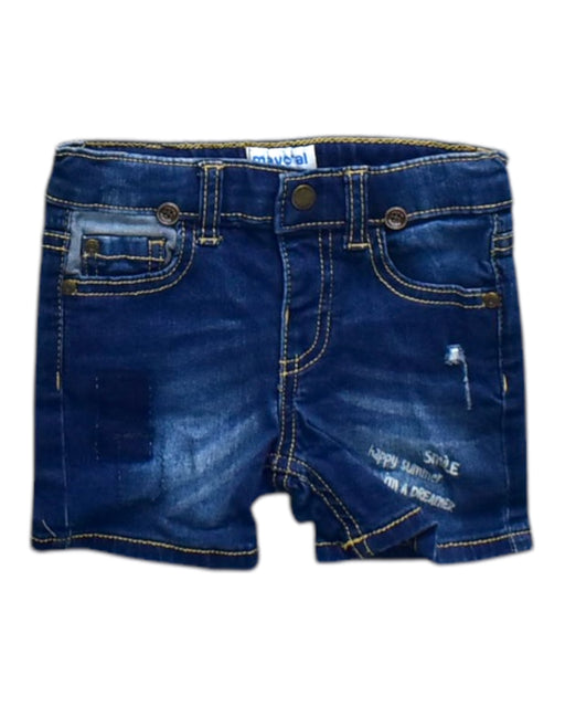 A Blue Shorts from Mayoral in size 6-12M for boy. (Front View)