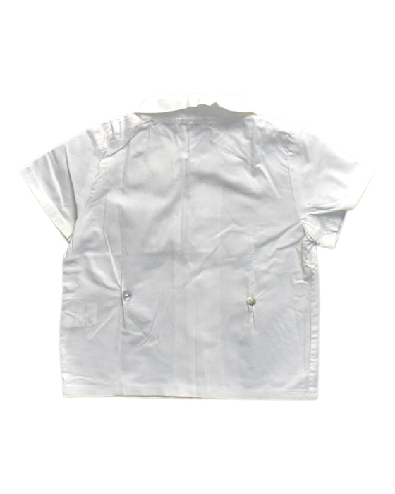 A White Short Sleeve Shirts from La Coqueta in size 12-18M for boy. (Back View)