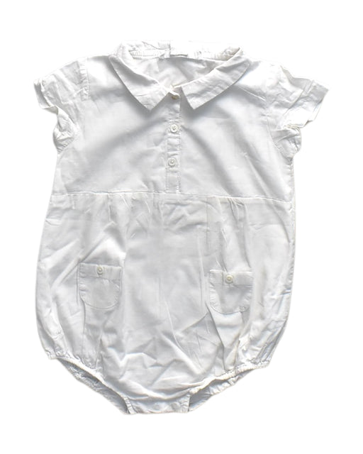 A White Short Sleeve Rompers from Chateau de Sable in size 12-18M for neutral. (Front View)