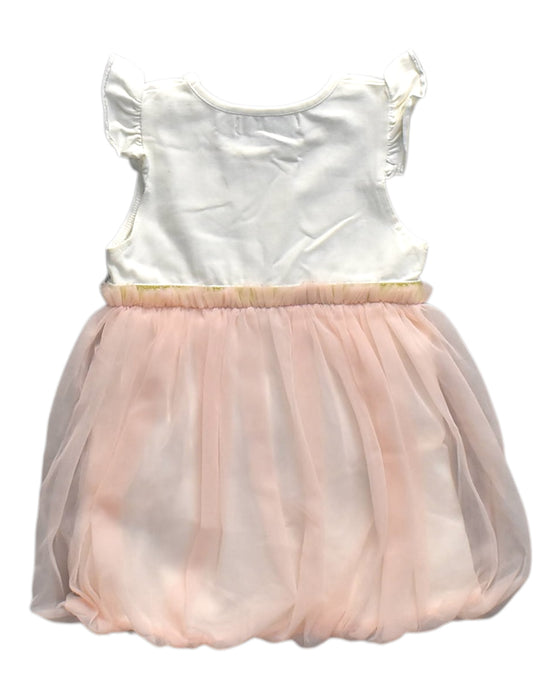 A White Sleeveless Dresses from Le Petit Society in size 3T for girl. (Back View)