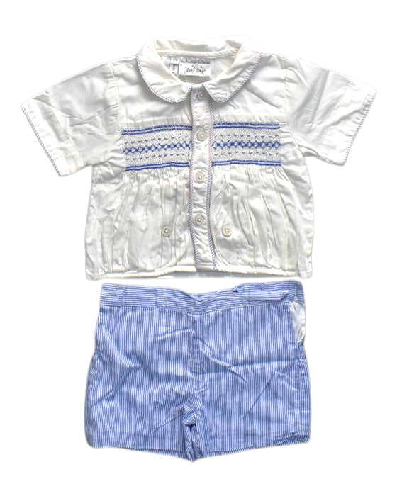 A White Shorts Sets from Rachel Riley in size 6-12M for neutral. (Front View)