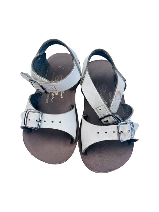 A White Sandals from Salt-Water in size 18-24M for neutral. (Front View)