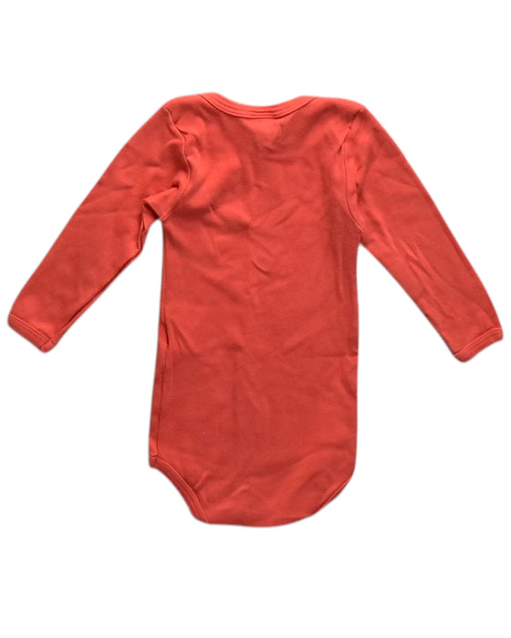A Red Long Sleeve Bodysuits from Petit Bateau in size 6-12M for neutral. (Back View)