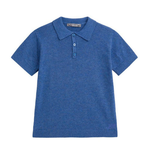 A Blue Short Sleeve Polos from Bonpoint in size 10Y for boy. (Front View)