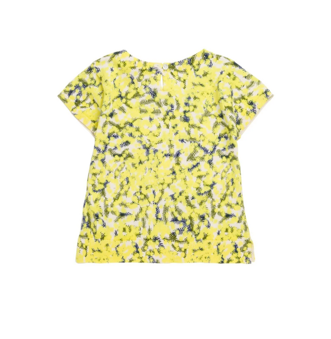 A Yellow Knit Sweaters from Bonpoint in size 10Y for girl. (Back View)