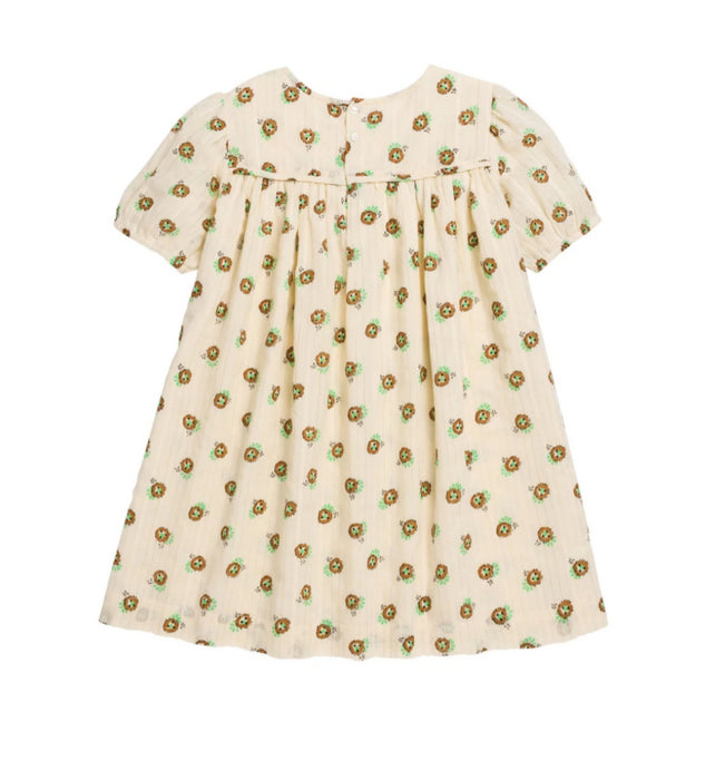 A Ivory Short Sleeve Dresses from Bonpoint in size 10Y for girl. (Back View)