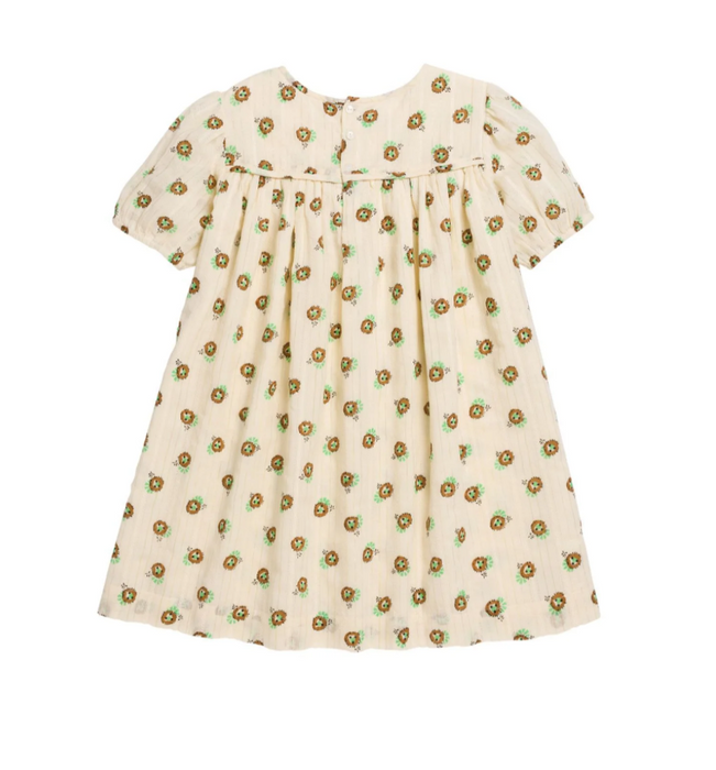 A Ivory Short Sleeve Dresses from Bonpoint in size 10Y for girl. (Back View)