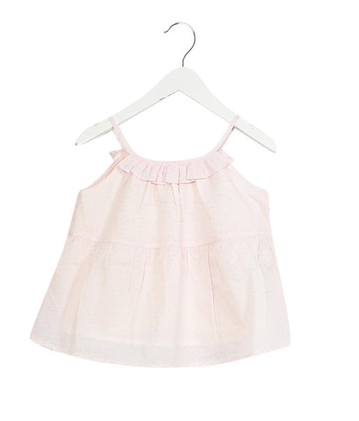 A Pink Sleeveless Tops from Bonpoint in size 4T for girl. (Front View)