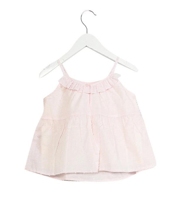 A Pink Sleeveless Tops from Bonpoint in size 4T for girl. (Back View)