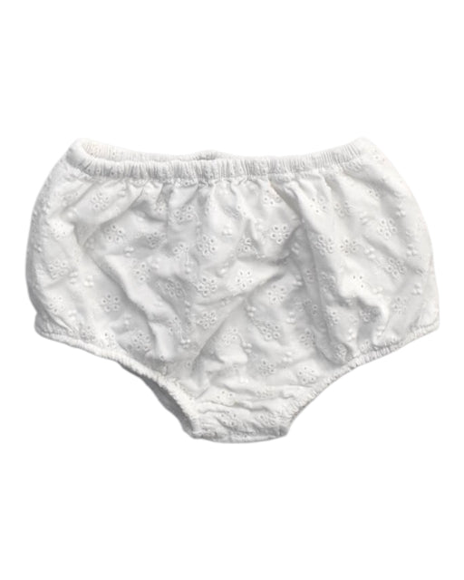 A White Bloomers from Petit Bateau in size 12-18M for girl. (Front View)