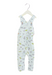 A Blue Long Overalls from Petit Bateau in size 12-18M for girl. (Front View)
