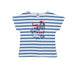A Blue Short Sleeve T Shirts from Petit Bateau in size 3T for girl. (Front View)