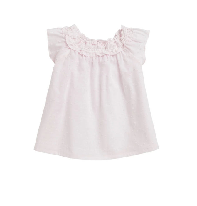 A Pink Short Sleeve Tops from Bonpoint in size 3T for girl. (Front View)