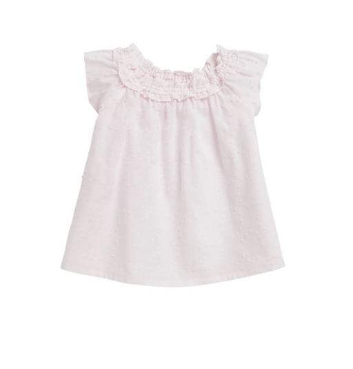A Pink Short Sleeve Tops from Bonpoint in size 3T for girl. (Front View)