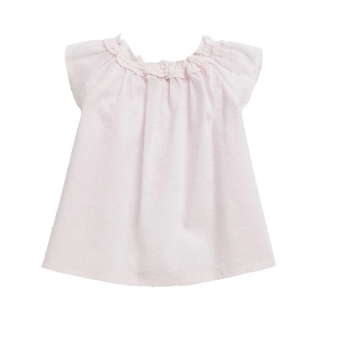 A Pink Short Sleeve Tops from Bonpoint in size 3T for girl. (Back View)