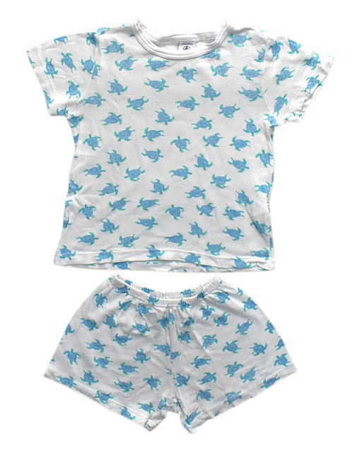 A White Shorts Sets from Petit Bateau in size 4T for neutral. (Front View)