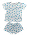A White Shorts Sets from Petit Bateau in size 4T for neutral. (Front View)