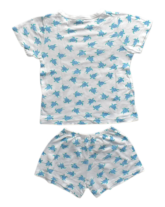 A White Shorts Sets from Petit Bateau in size 4T for neutral. (Back View)