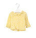 A Yellow Long Sleeve Tops from CdeC in size 0-3M for girl. (Front View)