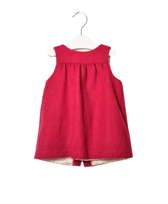A Pink Sleeveless Dresses from Bonpoint in size 6-12M for girl. (Front View)