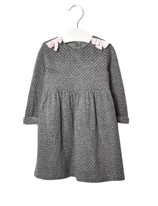 A Grey Long Sleeve Dresses from Il Gufo in size 6-12M for girl. (Front View)