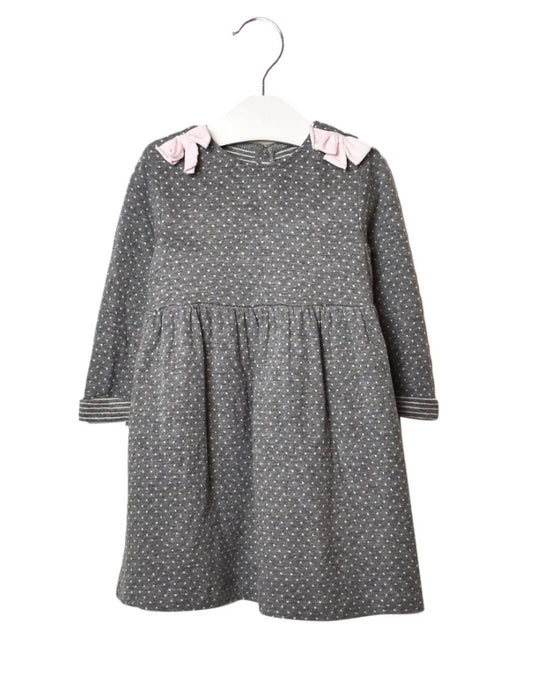 A Grey Long Sleeve Dresses from Il Gufo in size 6-12M for girl. (Front View)