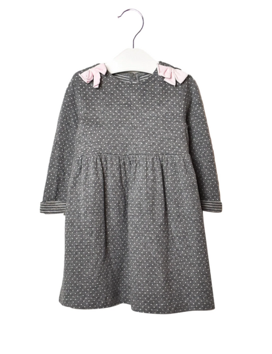 A Grey Long Sleeve Dresses from Il Gufo in size 6-12M for girl. (Front View)