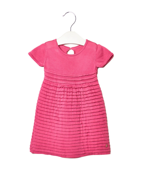A Pink Short Sleeve Dresses from Dior in size 6-12M for girl. (Front View)