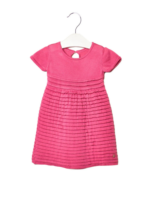 A Pink Short Sleeve Dresses from Dior in size 6-12M for girl. (Front View)