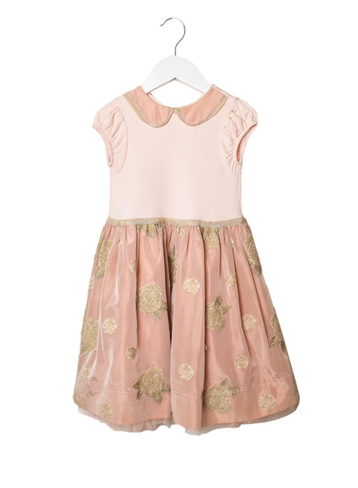 A Pink Short Sleeve Dresses from Monnalisa in size 3T for girl. (Front View)