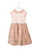 A Pink Short Sleeve Dresses from Monnalisa in size 3T for girl. (Front View)