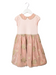 A Pink Short Sleeve Dresses from Monnalisa in size 3T for girl. (Front View)