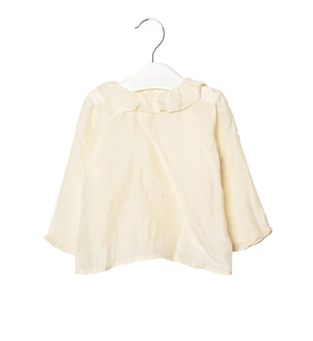A White Long Sleeve Tops from Bonpoint in size 6-12M for girl. (Front View)