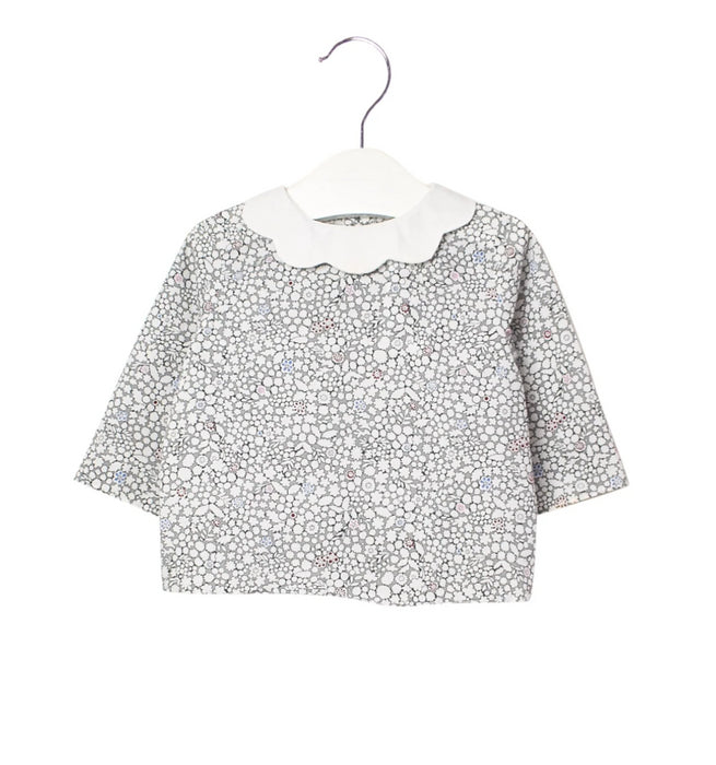 A Multicolour Long Sleeve Tops from Jacadi in size 3-6M for girl. (Front View)