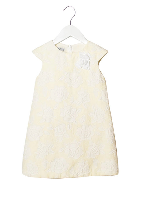 A White Short Sleeve Dresses from I Pinco Pallino in size 4T for girl. (Front View)