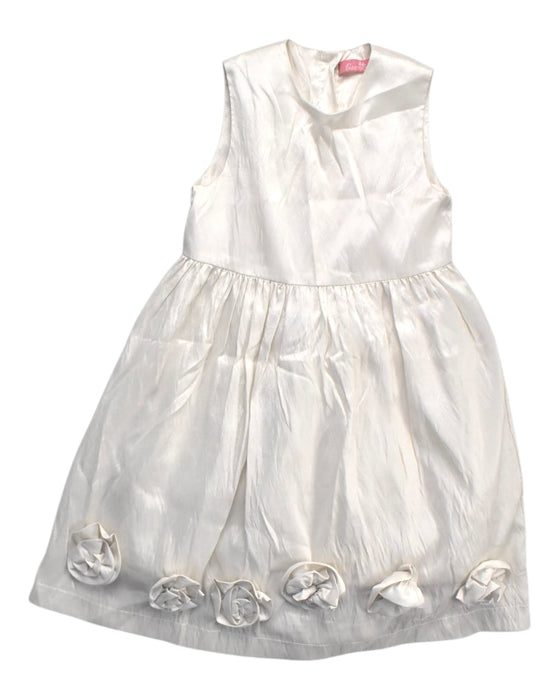 A Ivory Sleeveless Dresses from bloomB in size 7Y for girl. (Front View)